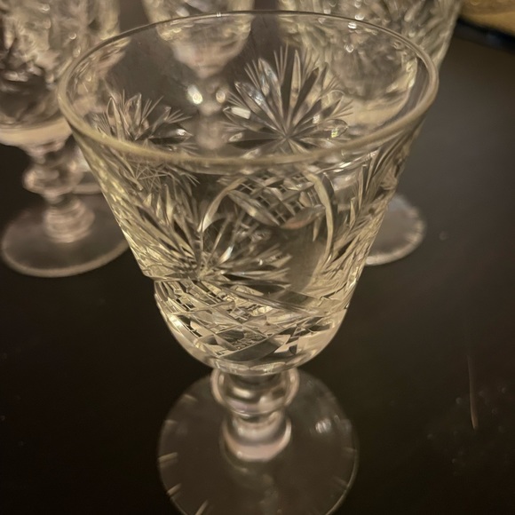 Beautiful Crystal Sherry Glasses - Picture 3 of 5